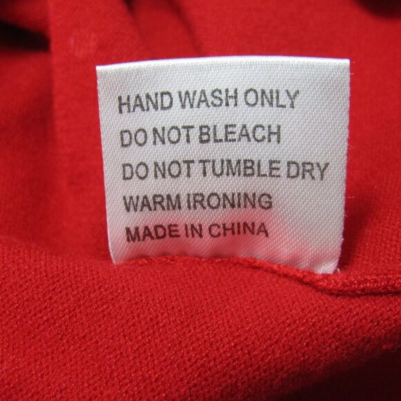 Fontana Red Silver Studded Top Womens Size XL 3/4 Sleeve Scoop Neck Stretch - Picture 9 of 10